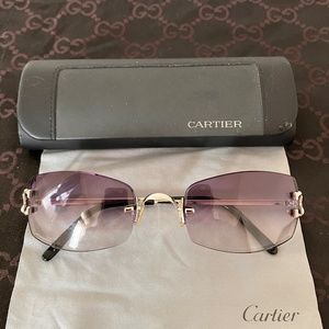 CARTIER Silver C Décor Subglasses